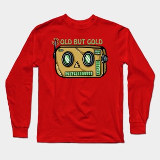 Vintage Robot Radio Designs for Seniors with Humor Long Sleeve T-Shirt